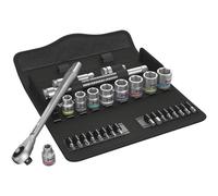 Wera Zyklop Metal 8100 SB 7 Jeu de clés à douille métrique 3/8\ (10 mm) 29 pièces 05004047001