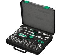 Wera 8100 SC 2 Jeu Cliquet Zyklop Speed À Emmanchement 1/2" - Métrique - (Jeu De 37pcs)