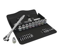 Wera 8100 SC 7 Jeu cliquet Zyklop Metal avec carré mâle traversant, à emmanchement 1/2"", métrique, 28 pièces - 05004077001