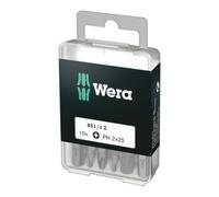 Embout cruciforme PH 2 Wera 05072401001 Acier à outils allié, extra-rigide Forme (embouts): D 6.3 10 pc(s)