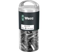Wera 851/1 Z DIY 100 SiS 851/1 Z (100xPH2/25) DIY Box Recess-Bits Embout cruciforme PH 2 Acier à outils allié, extra-rigide D 6.3