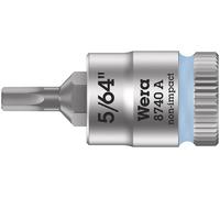 Wera 8740 A 05003380001 6 pans intérieurs Douille-embout 5/64\ 1/4\ (6.3 mm)