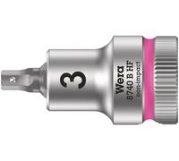 Wera Douille-embout Zyklop 8740 B HF 3 mm 6 pans extérieurs 3/8" (10 mm) fonction de retenue Rose vif
