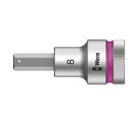 Wera Embouts à douille HF Zyklop 8740 C HF emmanchement 1/2" avec fonction de retenue 8.0 x 60 mm Rose