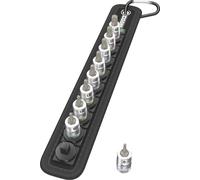 Wera Jeu de douilles-embouts 8767 A – TORX intérieur 9 pièces 1/4'' Zyklop avec fonction de retenue