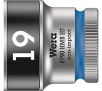 Wera 8790 HMB HF Douille Zyklop à emmanchement 3/8" avec fonction de retenue, 19 x 29 mm