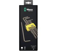 Wera 950/13 Hex-Plus Imperial 1 6 pans intérieurs Jeu de clés mâles coudées 3/8 pouces, 5/16 pouces, 1/16 pouces, 1/4 pouces