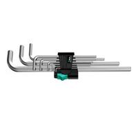 Wera 05021909001 950 L/9 SM N Jeu de clés mâles coudées, system. métrique, chromées, 9 pièces, Argent