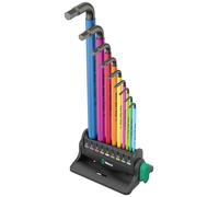 Wera 950/9 Hex-Plus Multicolour 3 6 pans intérieurs Jeu de clés mâles coudées 1.5 mm, 2 mm, 2.5 mm, 3 mm, 4 mm, 5 mm, 6 mm, 8 mm