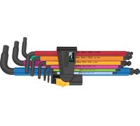 Wera 950/9 Hex-Plus Multicolour Imperial 2 6 pans intérieurs Jeu de clés mâles coudées 1/4 pouces, 3/16 pouces, 1/8 pouces, 5/64 pouces, 5/16 pouces, 7/32
