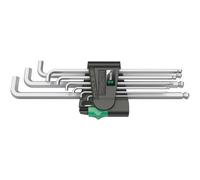 Wera 950 PKLS/9 SM SB Jeu de clés mâles coudées, syst. métrique, chromées, 9 pièces - 05073594001