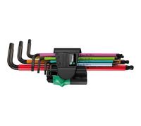 Wera 950 SPKL/7B SM Multicolour Jeu magnétique de clés mâles coudées, syst. métrique, BlackLaser , 7 pièces - 05022534001
