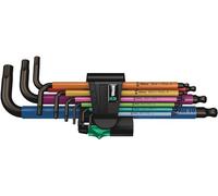 Wera Jeu de clés mâles coudées 950 SPKL/9 – Hex‑Plus BlackLaser, 6 pans, 9 pièces multicolore