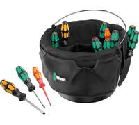 Wera 9559 Range-outils textile pour seau et jeu de tournevis 1, 13 pièces