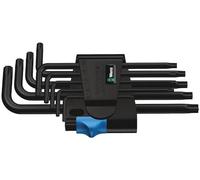 Wera 967 L/9 TORX® HF TORX® intérieur Jeu de clés mâles coudées T 8, T 9, T 10, T 15, T 20, T 25, T 27, T 30, T 40 9 pièces