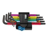Wera 967 SL TORX® HF Multicolour Clés mâles coudées TORX® avec fonction de retenue, 9 pièces - 05024179001
