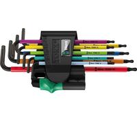 Wera 967 SPKL/9 Multicolour TORX® intérieur, Tamper Resistant TORX® Profil Jeu de clés mâles coudées T 8, T 9, T 10, T 15, T 20, T 25, T 27, T 30, T 40 9 pièces