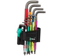 Wera 967 SPKL/9 Torx BO Jeu de clés L multicolores, BlackLaser, 9 pièces, 05024335001
