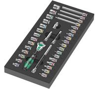 Wera 9720 Insert en mousse jeu de cliquet 8000 A Zyklop 1/4"" 1, 37 pièces - 05150110001