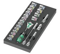 Wera 9721 Insert en mousse jeu de cliquet 8000 B Zyklop 3/8"" 1, 23 pièces - 05150111001