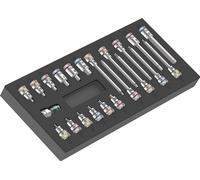 Wera 9723 Garniture en mousse Zyklop B 3/8" Jeu de douilles à embout 1, 22 pièces