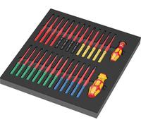 Wera 05150151001 28 Pièces 9751 Kraftform Kompakt VDE Set 1 Jeu De Lames Interchangeables Dans Un Insert En Mousse