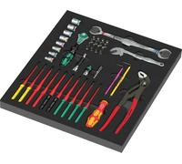 Wera 9753 Set D’Entretien Kraftform Kompakt 1, 45 Pièces, Insertion Mousse