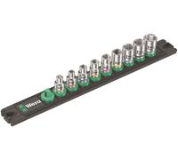 Wera A 4 Zyklop Magnetic Socket Rail Set 0.6cm Clé 9 Pièces Métrique 05005400001
