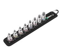 Wera "Ceinture B 2 Jeu de douilles à six pans Zyklop, 3/8"", 8 pièces, Clés mixtes à cliquet"