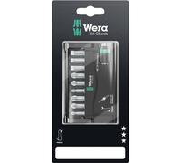 Wera Jeu d'embouts 8600-9/TZ Rapidaptor 05073410001 - 10 pièces fente, Phillips, Pozidriv