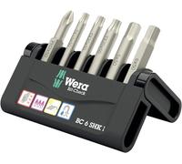 Wera Bit-Check 6 SHK 1 SB 05073631001 Jeu dembouts 6 pièces cruciforme Phillips, TORX, 6 pans intérieurs