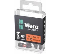 Wera Embout 851/1 IMP DC PH2 longueur 25 mm 1/4 po. C6,3 Impacteur, DC