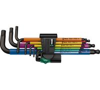 Wera Jeu de clés mâles coudées 950 SPKL/9 – Hex‑Plus BlackLaser, 6 pans, 9 pièces multicolore