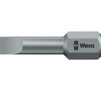 Wera Embout 800/1 TZ pour vis à fente 8 mm longueur 25 mm 1/4 po. C6,3 1,6 mm...