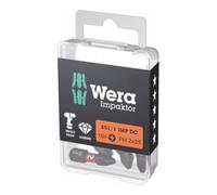 Wera Embout Wera Impaktor pour Phillips, 1/4 pouce C 6,3 set, taille de l'empreinte cruciforme : 2 Quantité:10