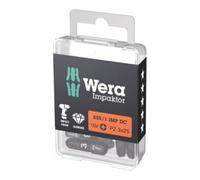 Wera Embout Wera Impaktor pour Pozidriv, 1/4 pouce C 6,3 set, taille de la fente cruciforme : 3 Quantité:10