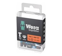 Wera Embout Wera Impaktor pour vis à six pans creux, 1/4 pouce C 6,3 set, hexagone : 4mm Quantité:10