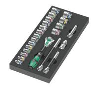 Wera Set d'outils Zyklop 3/8" 8000 B – Cliquet et insert en mousse, Set 1, 23 pièces