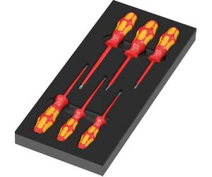 Wera Insert en mousse 97110 avec jeu de tournevis Kraftform série 100 VDE Set 1, 7 pièces