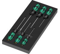 Wera Insert en mousse 9718 avec jeu de tournevis Kraftform série 300 Set 2, 7 pièces