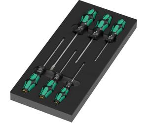 Wera Insert en mousse 9718 avec jeu de tournevis Kraftform série 300 Set 2, 7 pièces