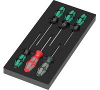 Wera Insert en mousse 9719 avec jeu de tournevis Kraftform série 300 Set 3, 7 pièces