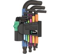 Wera 950/9 Hex-Plus Multicolour 2 6 pans intérieurs Jeu de clés mâles coudées 9 pièces