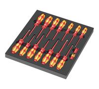 Wera Jeu de tournevis 16 pièces cruciforme Phillips, vis Pozidriv, vis à fente,