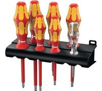 Wera Jeu de tournevis 160 i/165 i/7 7 pièces fente/PZD avec support mural VDE