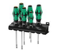 Wera Jeu de tournevis 334/355/6 Lasertip Rack 6pces fente3/4/5,5/6,5/PZD1/2 lame à 6p Quantité:1