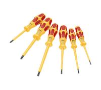 Wera Jeu de tournevis Kraftform VDE 05051576001 1060 i/1065 i/6 – 6 pièces Jaune/Rouge