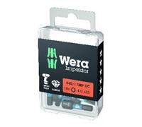Wera Jeu d'embouts 840/1 IMP DC 4mm L.25mm 1/4 pouce C6,3 Impaktor,DC Boîte de 10 embouts WERA Quantité:1