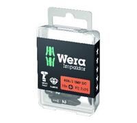 Wera Jeu d'embouts 855/1 IMP DC PZD3 L.25mm 1/4 pouce C6,3 Impaktor,DC Boîte de 10 embouts WERA Quantité:1