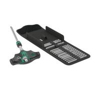 Wera Porte-embouts Kraftform Kompakt 400 RA Set Imperial 1 – poignée en T, cliquet, 17 embouts